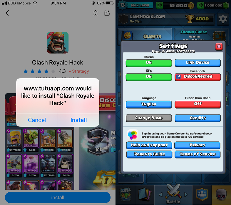 PlenixRoyale iOS, PlenixRoyale Mod IPA, Clash Royale Mod IPA, Clash Royale hack IPA