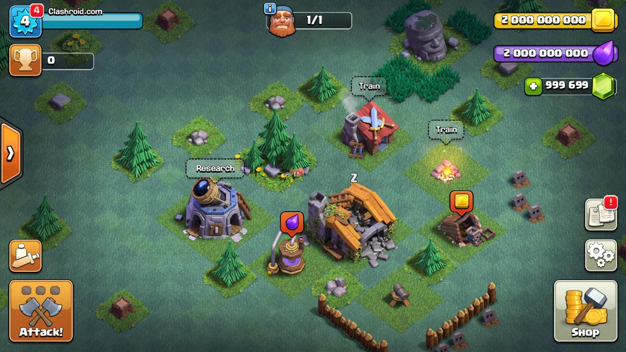 Clash of Clans Builder's Base modded, coc builders base mod, coc builders base unlimited